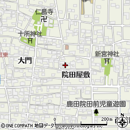 愛知県北名古屋市鹿田院田屋敷323周辺の地図