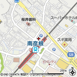 ＪＲ南彦根駅西口近江鉄道ビル周辺の地図