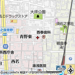 愛知県北名古屋市西之保青野東91周辺の地図