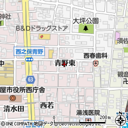 愛知県北名古屋市西之保青野東84周辺の地図