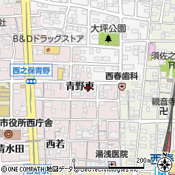 愛知県北名古屋市西之保青野東87周辺の地図