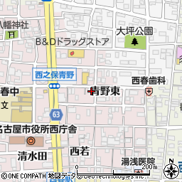 愛知県北名古屋市西之保青野東80-1周辺の地図