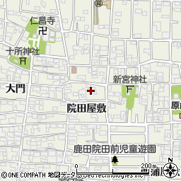 愛知県北名古屋市鹿田院田屋敷316周辺の地図