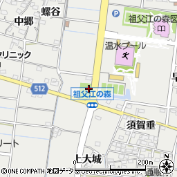 愛知県稲沢市祖父江町桜方中六町周辺の地図