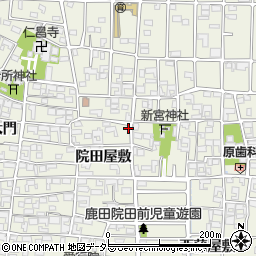 愛知県北名古屋市鹿田院田屋敷315-4周辺の地図