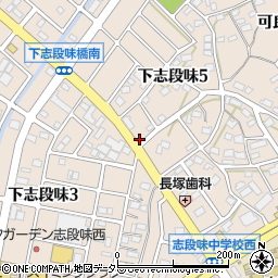 愛知県名古屋市守山区下志段味周辺の地図