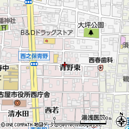 愛知県北名古屋市西之保青野東周辺の地図