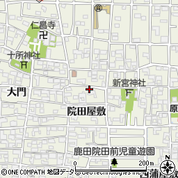 愛知県北名古屋市鹿田院田屋敷317周辺の地図
