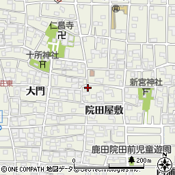 愛知県北名古屋市鹿田院田屋敷327周辺の地図