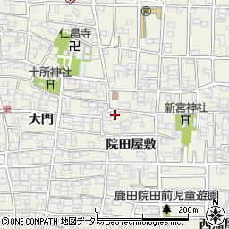 愛知県北名古屋市鹿田院田屋敷328周辺の地図