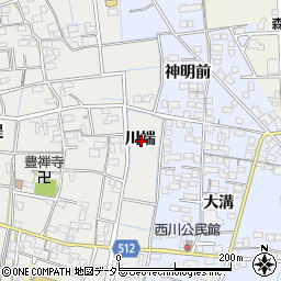 愛知県稲沢市祖父江町二俣川端周辺の地図