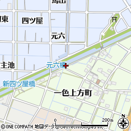 愛知県稲沢市片原一色町西三反田周辺の地図