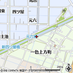 愛知県稲沢市片原一色町（西三反田）周辺の地図