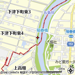 愛知県稲沢市下津町東クタラケ周辺の地図