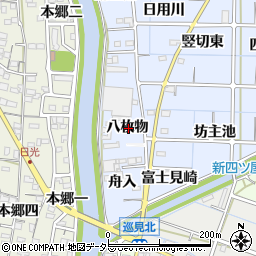 愛知県稲沢市片原一色町八枚物周辺の地図