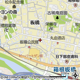 神奈川県小田原市板橋624-3周辺の地図