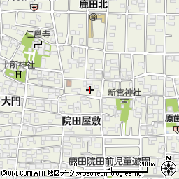 愛知県北名古屋市鹿田院田屋敷334周辺の地図