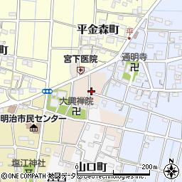 愛知県稲沢市山口本町周辺の地図