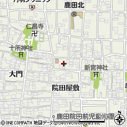 愛知県北名古屋市鹿田院田屋敷342周辺の地図