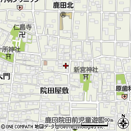愛知県北名古屋市鹿田院田屋敷337周辺の地図