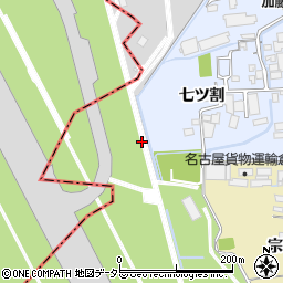 愛知県春日井市春日井町七ツ割周辺の地図