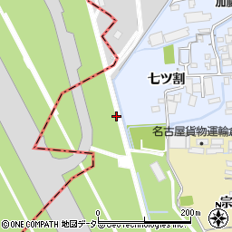 愛知県春日井市春日井町（七ツ割）周辺の地図