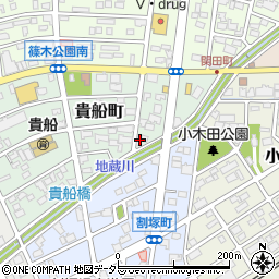 愛知県春日井市貴船町155周辺の地図