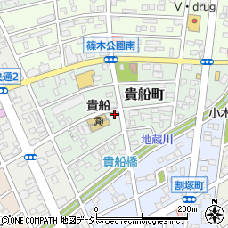 愛知県春日井市貴船町55周辺の地図