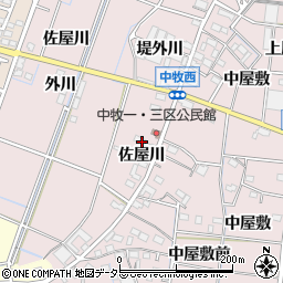 愛知県稲沢市祖父江町中牧堤外川1651周辺の地図