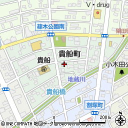 愛知県春日井市貴船町128周辺の地図