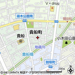 愛知県春日井市貴船町130周辺の地図