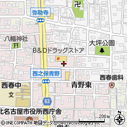 愛知県北名古屋市西之保青野東48周辺の地図