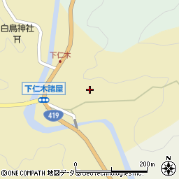 愛知県豊田市下仁木町周辺の地図