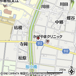 愛知県稲沢市祖父江町桜方寺岡周辺の地図