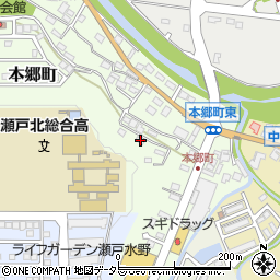 愛知県瀬戸市本郷町266周辺の地図