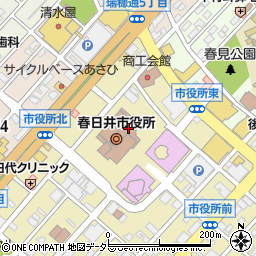 春日井市役所　財政部・管財契約課技術管理担当周辺の地図