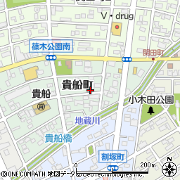 愛知県春日井市貴船町117周辺の地図