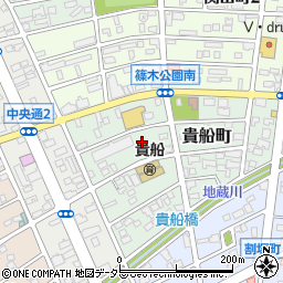 愛知県春日井市貴船町周辺の地図