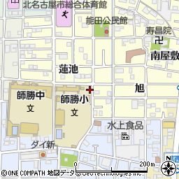 愛知県北名古屋市能田周辺の地図