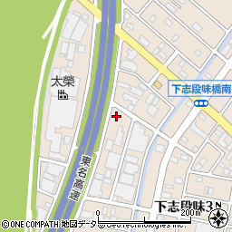 愛知県名古屋市守山区下志段味長筬周辺の地図