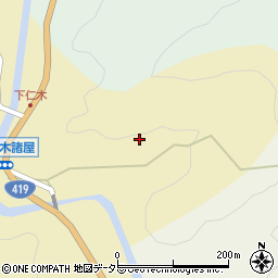 愛知県豊田市下仁木町蔵屋敷周辺の地図