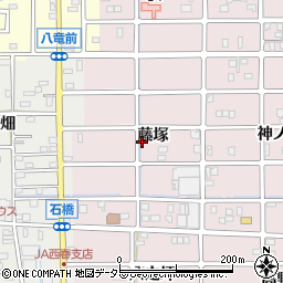 愛知県北名古屋市西之保藤塚周辺の地図