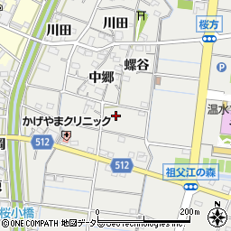 愛知県稲沢市祖父江町桜方西郷周辺の地図