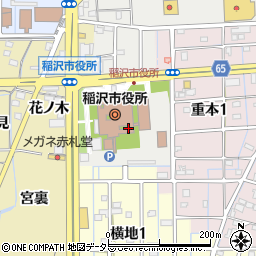愛知県稲沢市稲府町周辺の地図