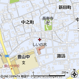愛知県豊山町（西春日井郡）豊場（東古諏訪）周辺の地図