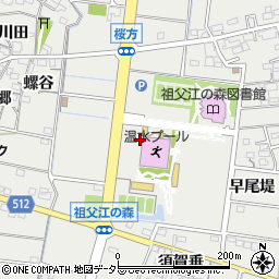 愛知県稲沢市祖父江町桜方六町周辺の地図