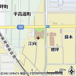 愛知県稲沢市船橋町江向周辺の地図