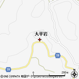 愛知県豊田市上切町大平岩周辺の地図
