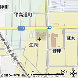 愛知県稲沢市船橋町（江向）周辺の地図