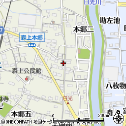 愛知県稲沢市祖父江町森上本郷三82-1周辺の地図
